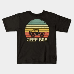 Jeep Boy Vintage Jeep retro jeep sunset jeep jeep Kid Jeep Men Kids T-Shirt